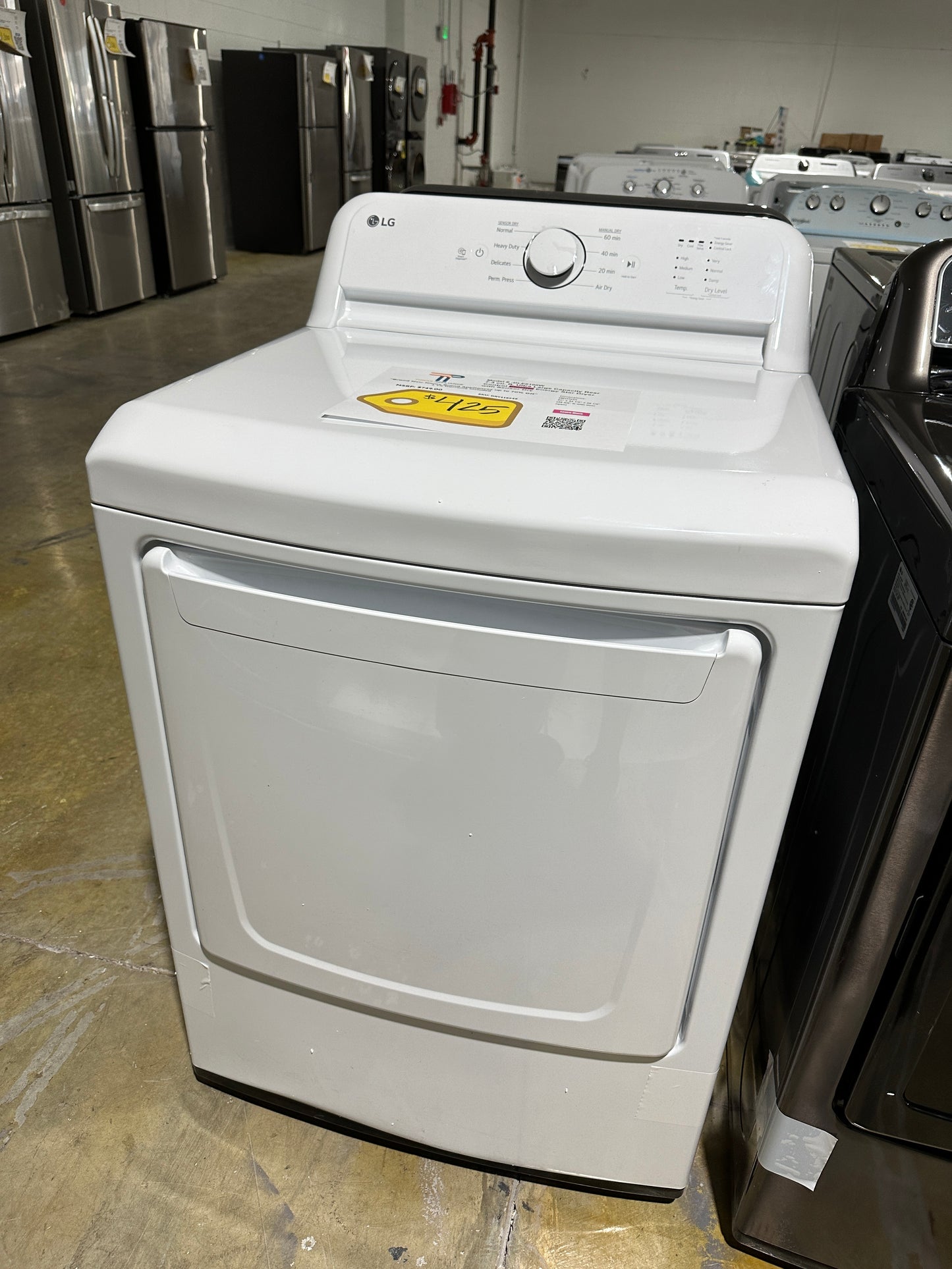 LG - 7.3 Cu. Ft. Smart Electric Dryer with Sensor Dry - White  MODEL: DLE6100W  DRY11854S