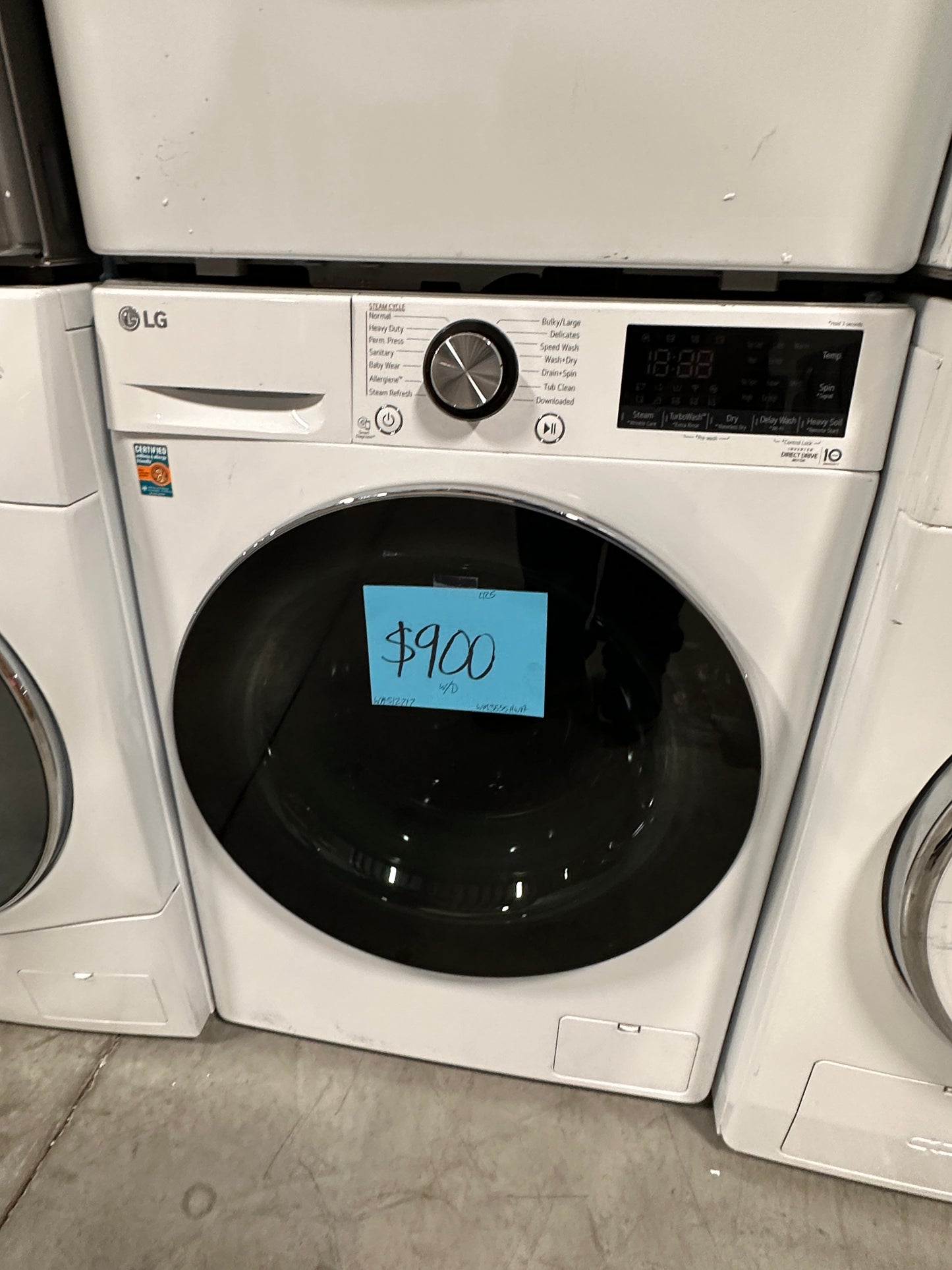 Front Load Washer and Electric Dryer Combo with Steam and Sensor Dry - Model:WM3555HWA  WAS12717