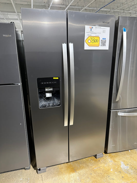 NEW WHIRLPOOL SIDE-BY-SIDE 21.4 CU FT REFRIGERATOR MODEL: WRS315SDHZ  REF12207S