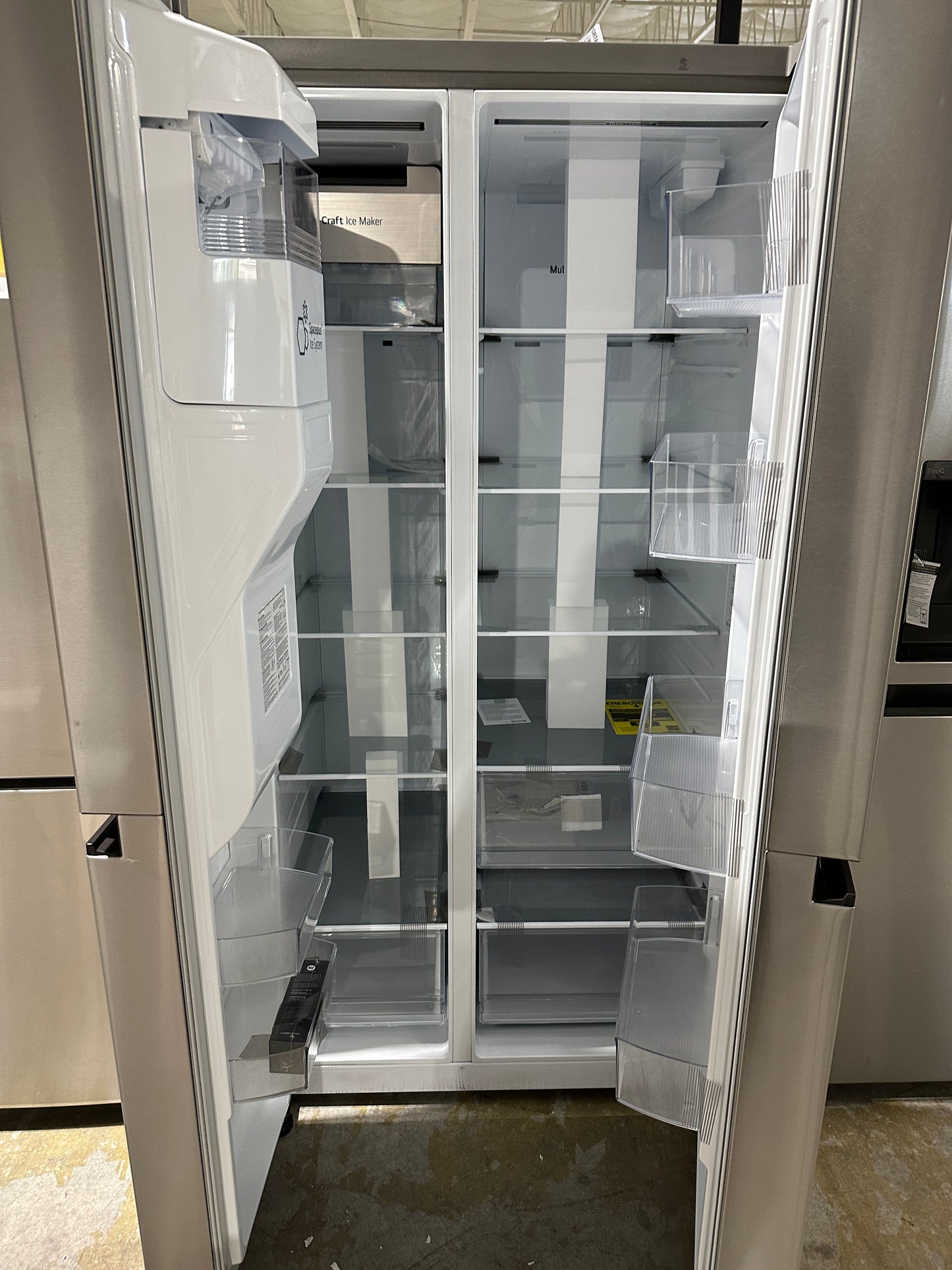 NEW LG SIDE BY SIDE REFRIGERATOR WITH SPACEPLUS ICE MODEL: LHSXS2706S  REF12220S