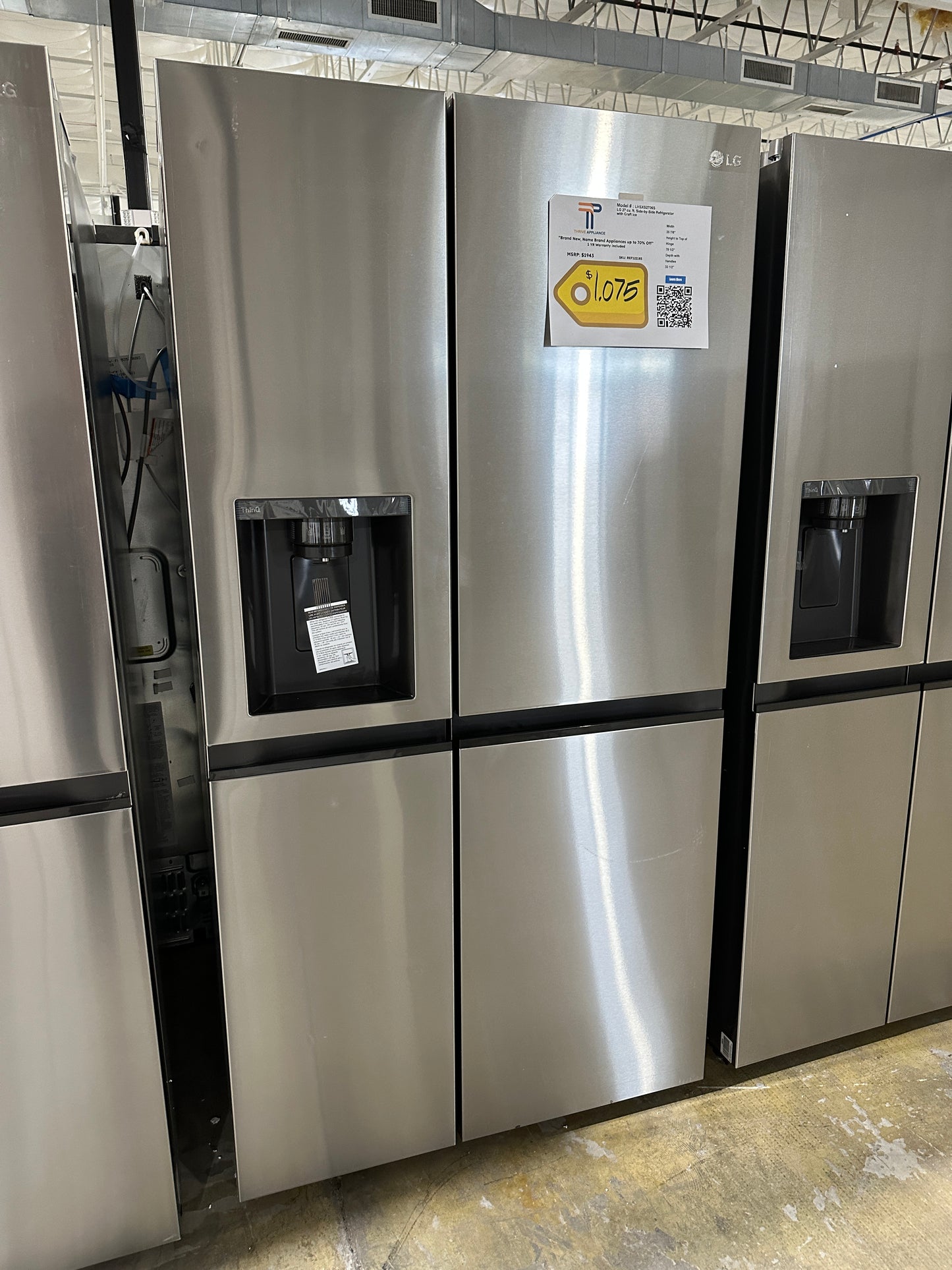 BEAUTIFUL BRAND NEW LG REFRIGERATOR MODEL: LHSXS2706S  REF12218S