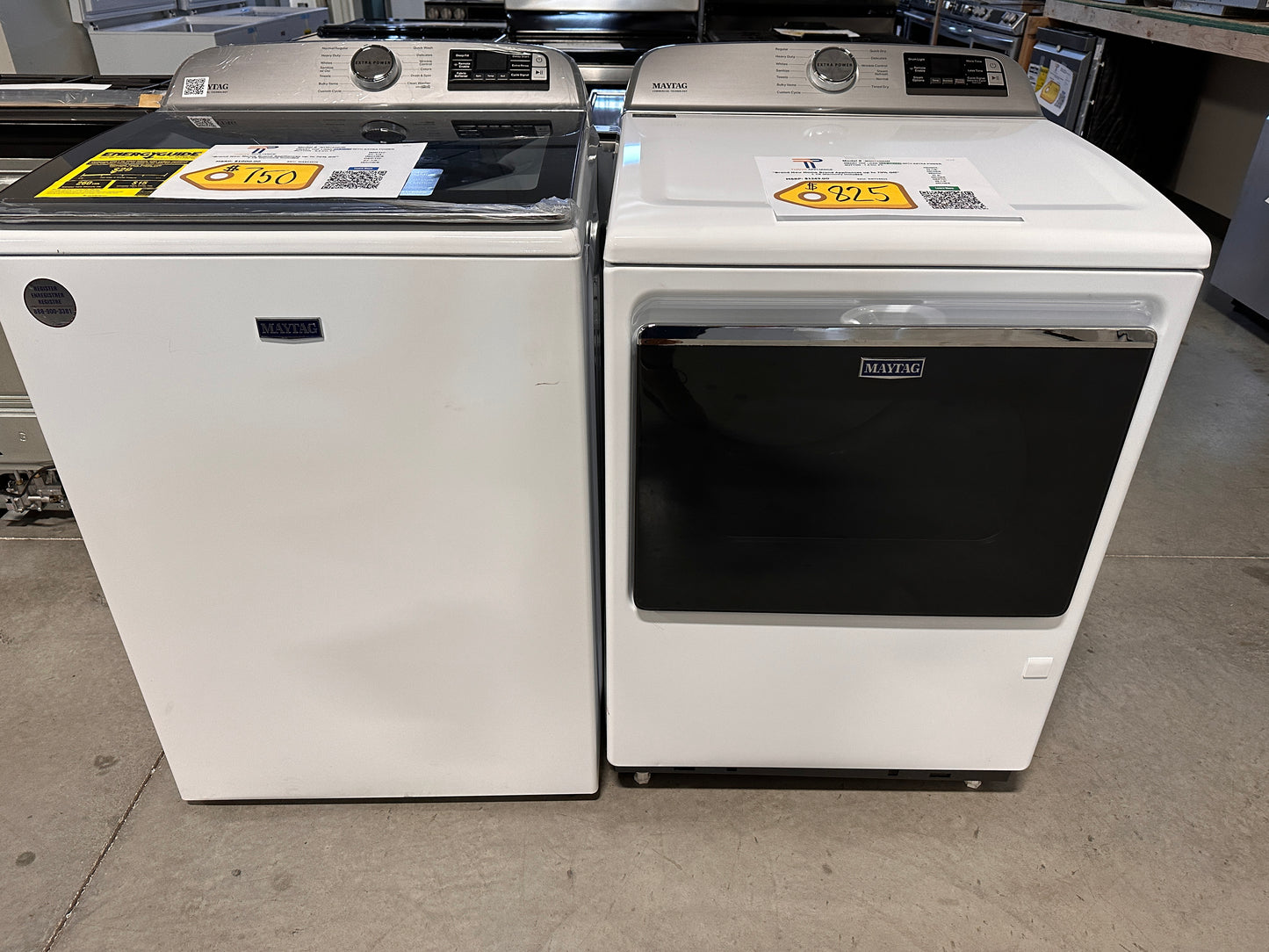 GREAT NEW MAYTAG TOP LOAD WASHER ELECTRIC DRYER SET - WAS12978 DRY12311