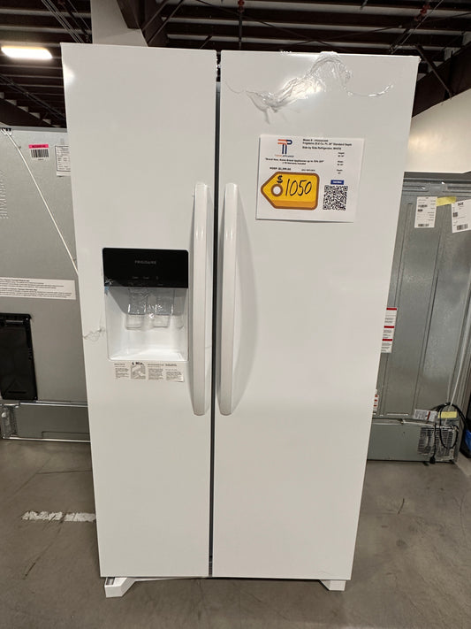 GREAT NEW FRIGIDAIRE SIDE BY SIDE WHITE FRIDGE - REF12821 FRSS2623AW