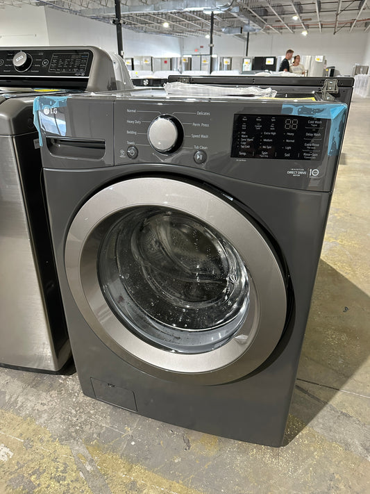 LG - 5.0 Cu. Ft. Front Load Washer with 6Motion Technology - Middle Black  MODEL: WM3470CM  WAS11987S