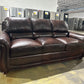 GENUINE LEATHER SOFA - MADE IN THE USA - GORGEOUS AMARETTO COLOR