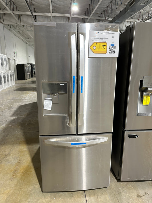 NEW LG - 21.8 Cu. Ft. French Door Refrigerator - Stainless Steel  MODEL: LFDS22520S  REF12258S