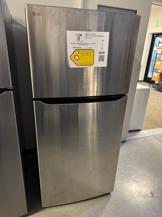 LG 20.2-cu ft Standard-Depth 30-in Wide Top-Freezer Refrigerator with Ice Maker ( Stainless Steel ) ENERGY STAR Certified
