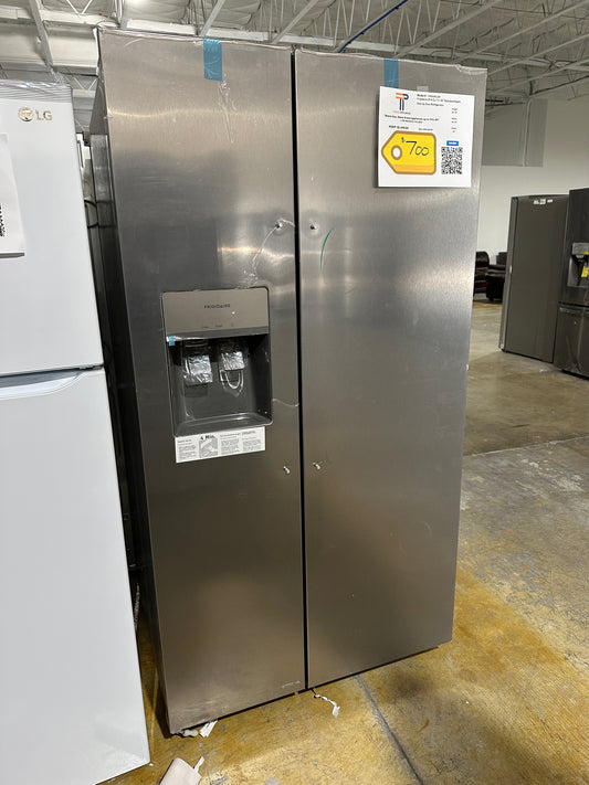 NEW 22.3 Cu. Ft. Side-by-Side Refrigerator - Stainless Steel  MODEL: FRSS26L3AF  REF12275S