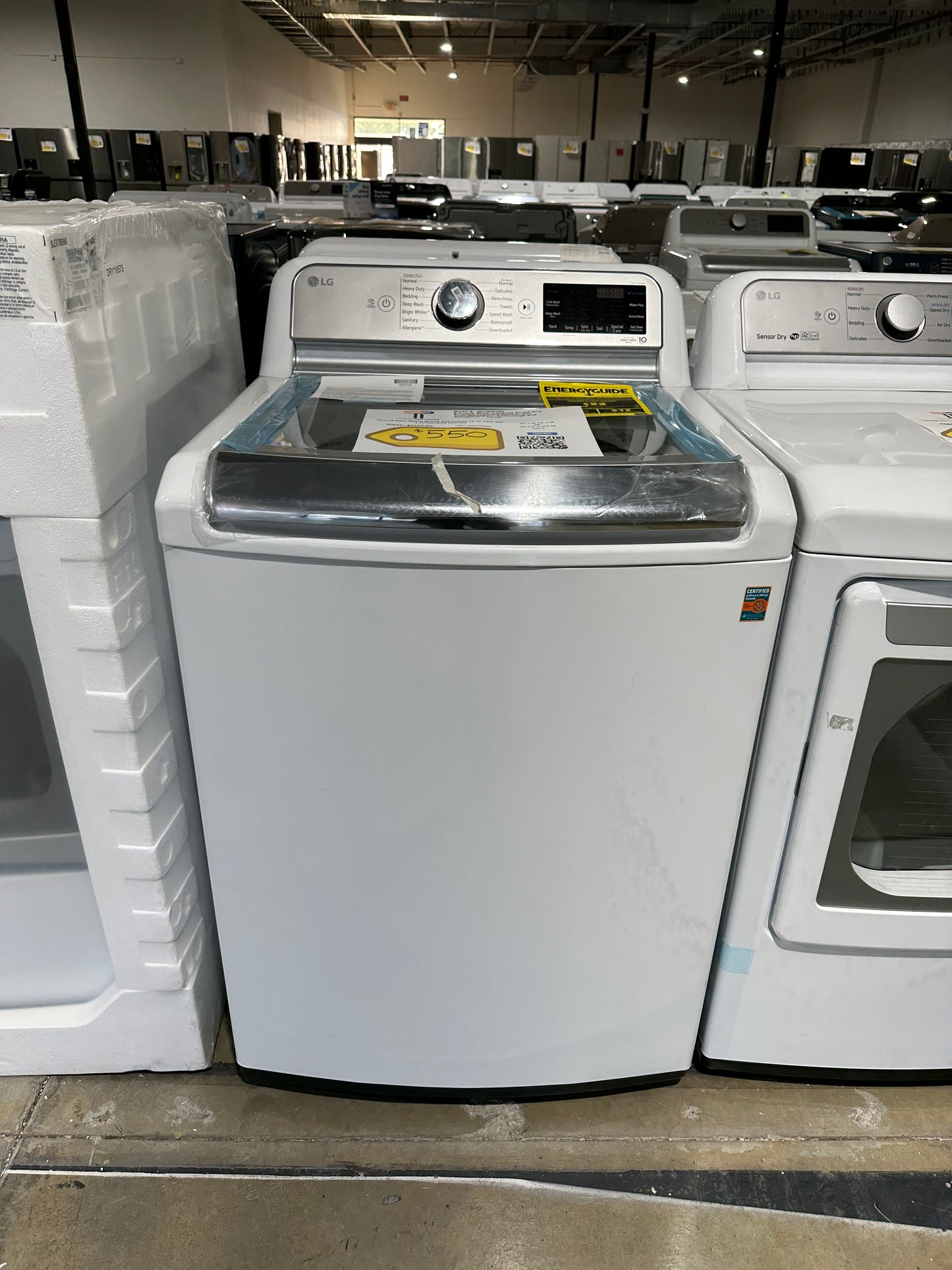 HIGH EFFICIENCY SMART TOP LOAD WASHER with STEAM MODEL: WT7900HWA  WAS11945S