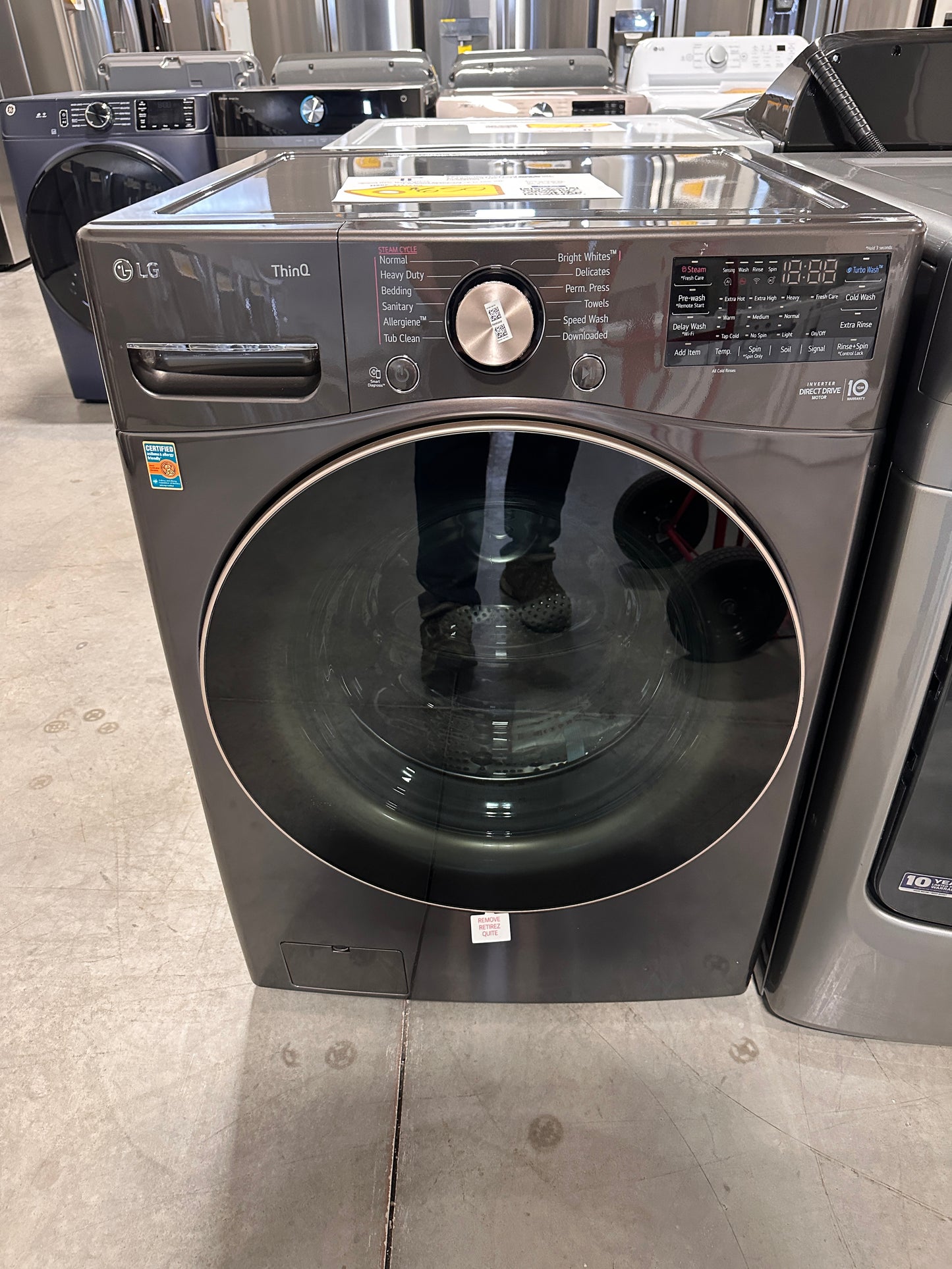 STACKABLE SMART LG FRONT LOAD WASHER - WAS13013 WM4000HBA