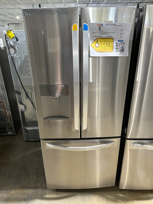 LG - 21.8 Cu. Ft. French Door Refrigerator - Stainless Steel  MODEL:LFDS22520S  REF12229S