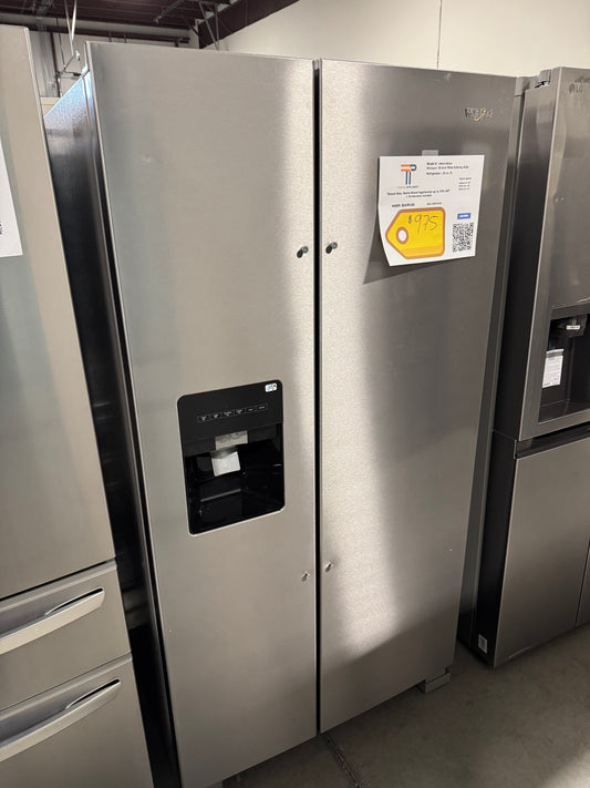 Whirlpool 24.6-cu ft Standard-Depth 36-in Wide Side-by-Side Refrigerator with Ice Maker ,Water and Ice Dispenser ( Fingerprint Resistant Stainless Finish )