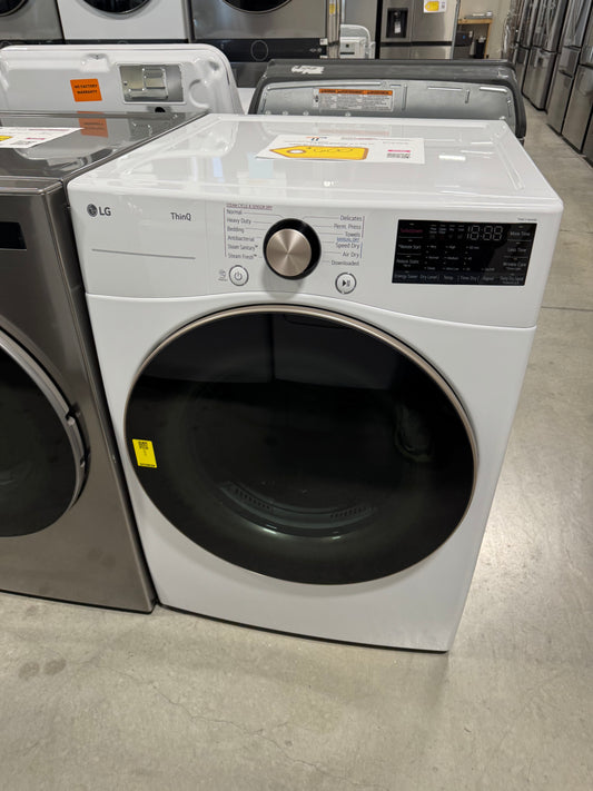 LG 7.4 Cu. Ft. Vented SMART Stackable Electric Dryer in White with TurboSteam and Sensor Dry Technology MODEL: DLEX4000W  SKU: DRY13231