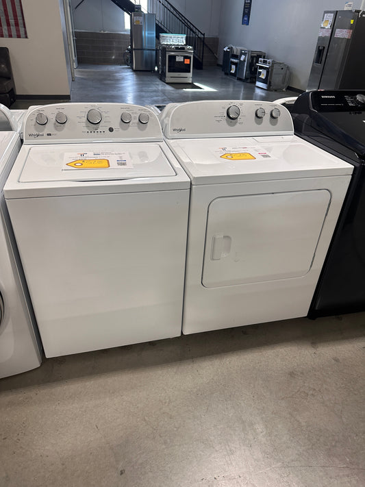 BRAND NEW WHIRLPOOL LAUNDRY SET TOP LOAD WASHER ELECTRIC DRYER WAS13876 DRY13020