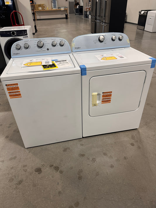 WHIRLPOOL LAUNDRY SET - TOP LOAD WASHER ELECTRIC DRYER - WAS13875 DRY13017
