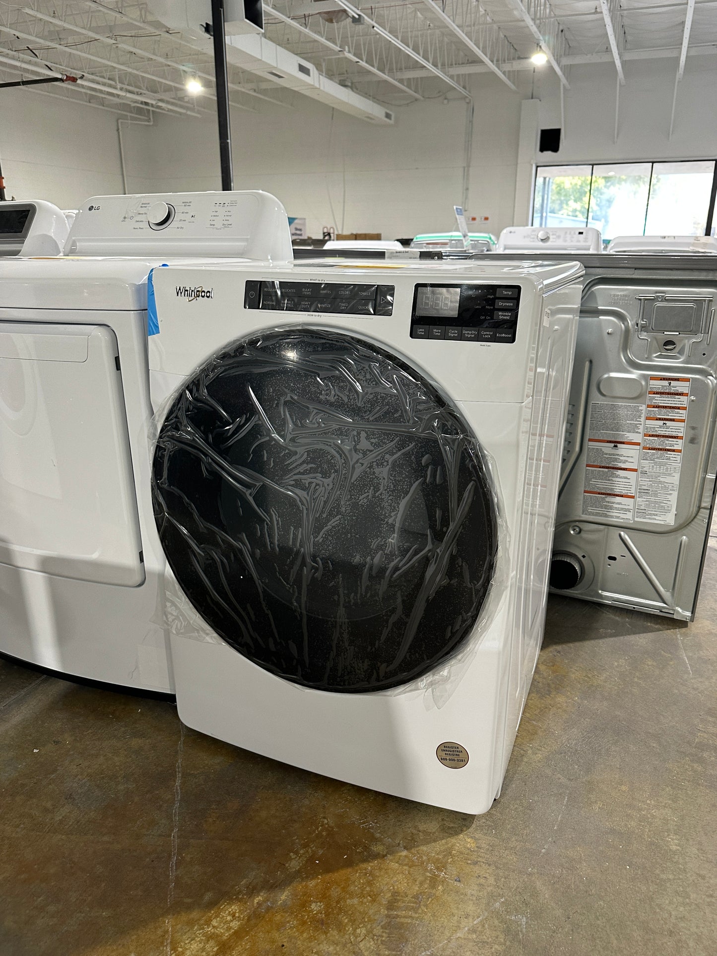 NEW WHIRLPOOL STACKABLE ELECTRIC DRYER MODEL: WED5605MW  DRY11892S