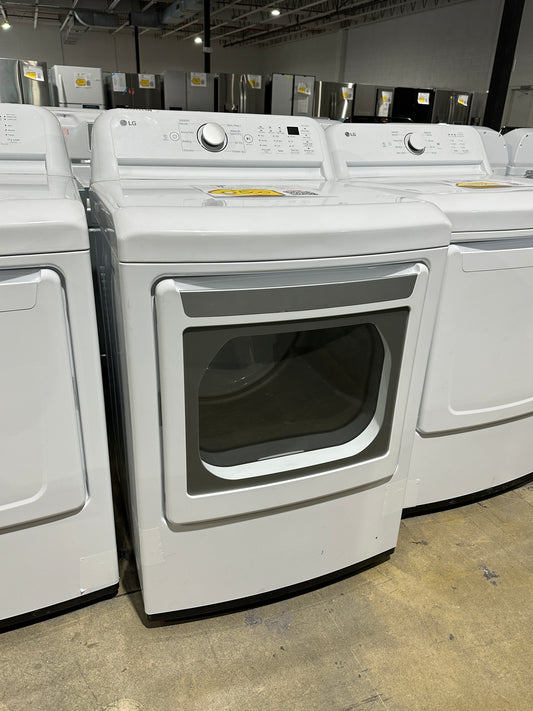 New LG - 7.3 Cu. Ft. Electric Dryer with Sensor Dry - White  MODEL: DLE7150W  DRY11884S