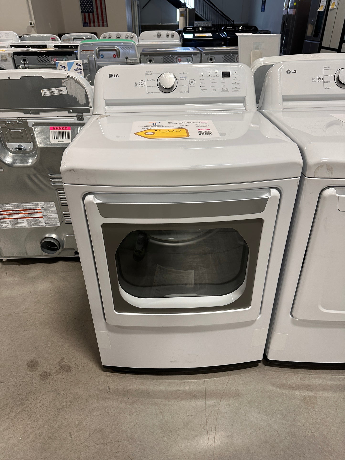 LG 7.3 Cu. Ft. Electric Dryer with Sensor Dry  MODEL: DLE7150W  DRY13027