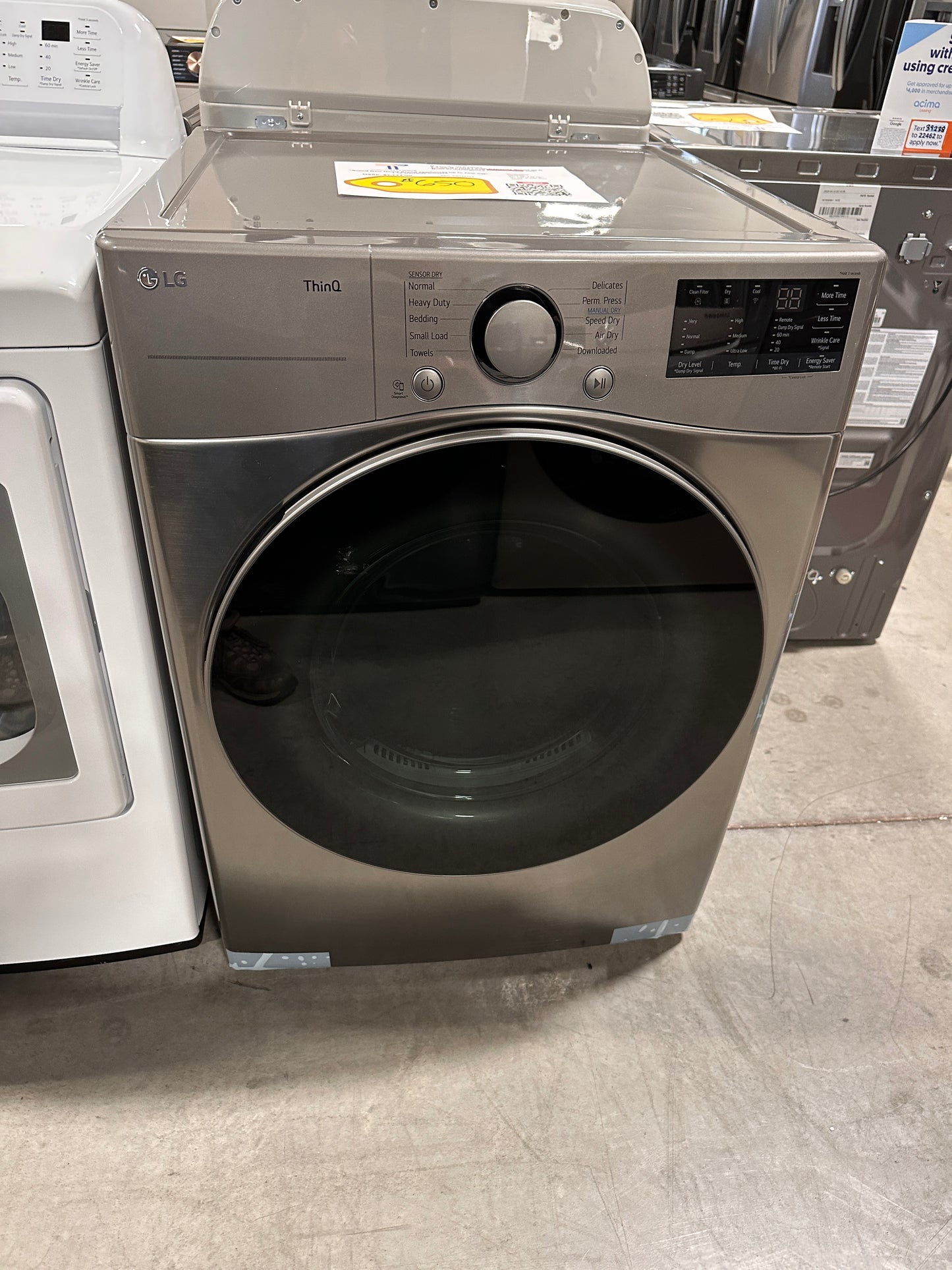 Stackable Smart Electric Dryer with Built-In Intelligence - Model:DLE3600V  DRY12334