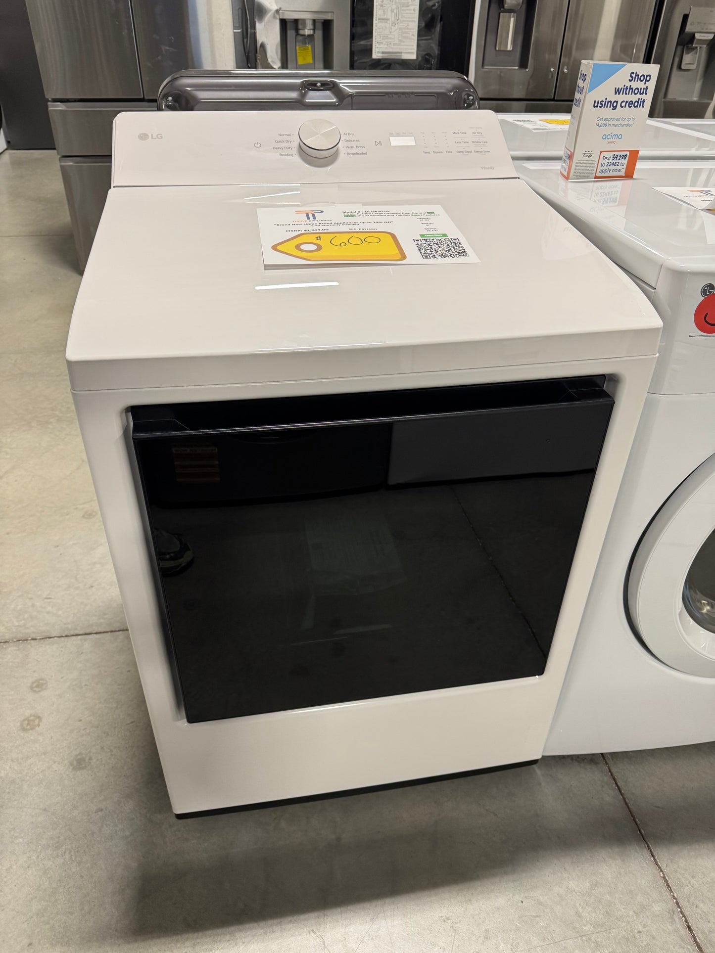 7.3 cu. ft. Ultra Large Capacity Rear Control Gas Dryer with AI Sensing and ThinQ® Smart Features