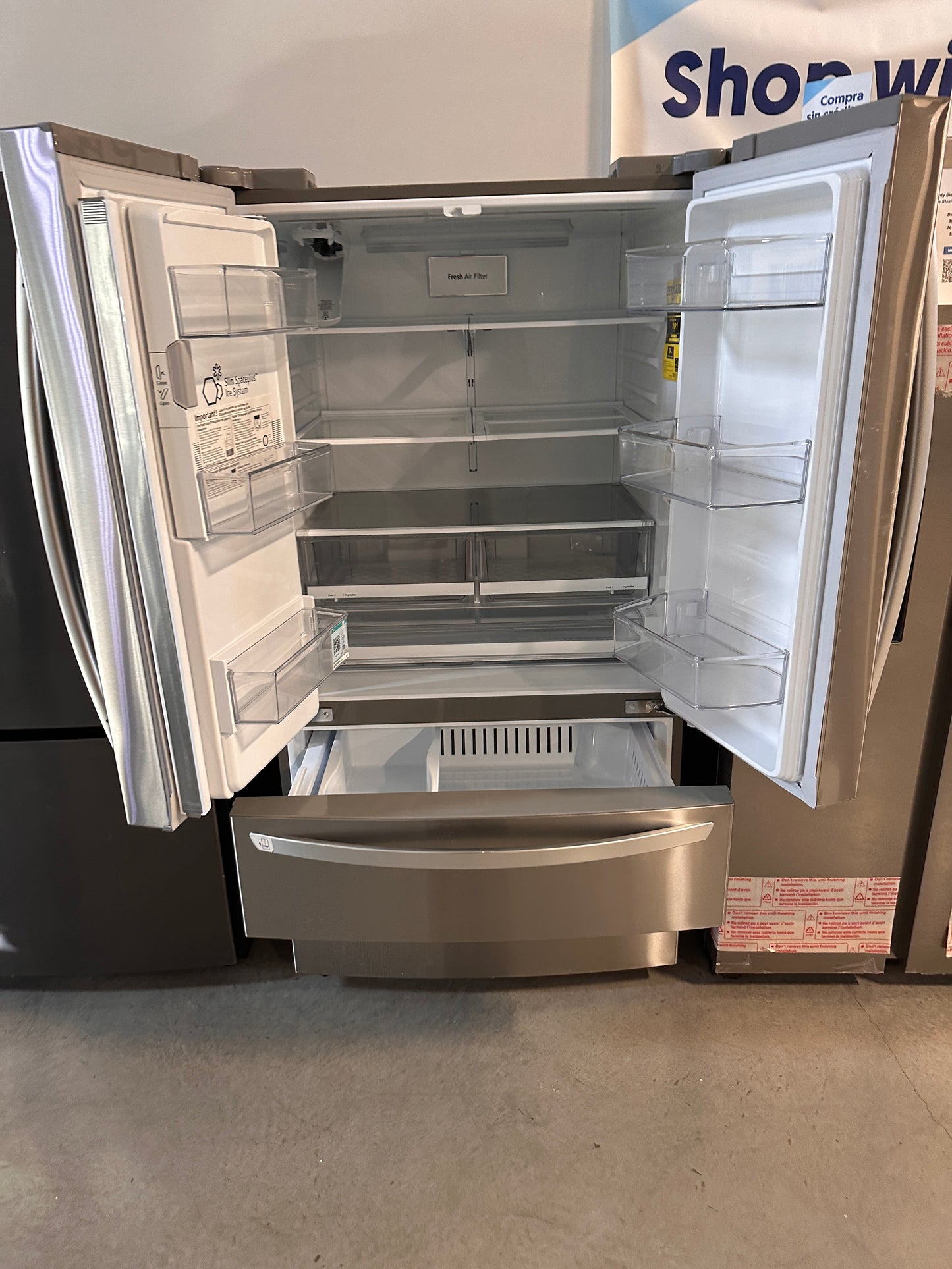 LG 36 Inch French Door Smart Refrigerator with 27.8 cu. ft. Capacity  MODEL: LMXS28626S  REF13862