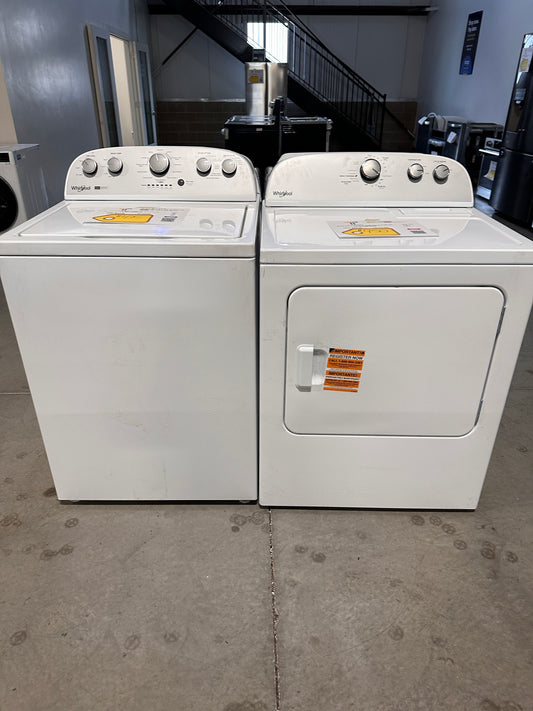 BEAUTIFUL BRAND NEW WHIRLPOOL LAUNDRY SET TOP LOAD ELECTRIC WAS13922 DRY13052