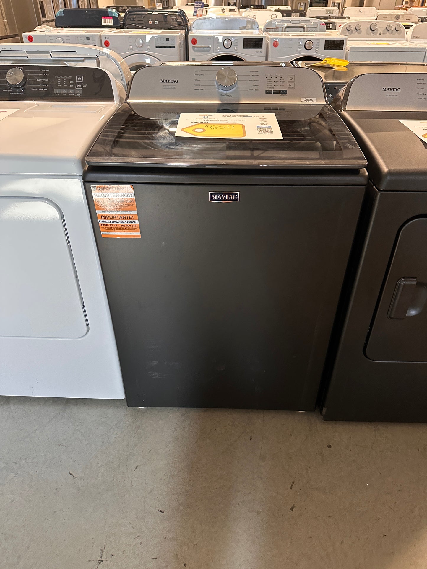 GREAT NEW MAYTAG PET PRO TOP LOAD WASHER MODEL: MVW6500MBK  WAS13946
