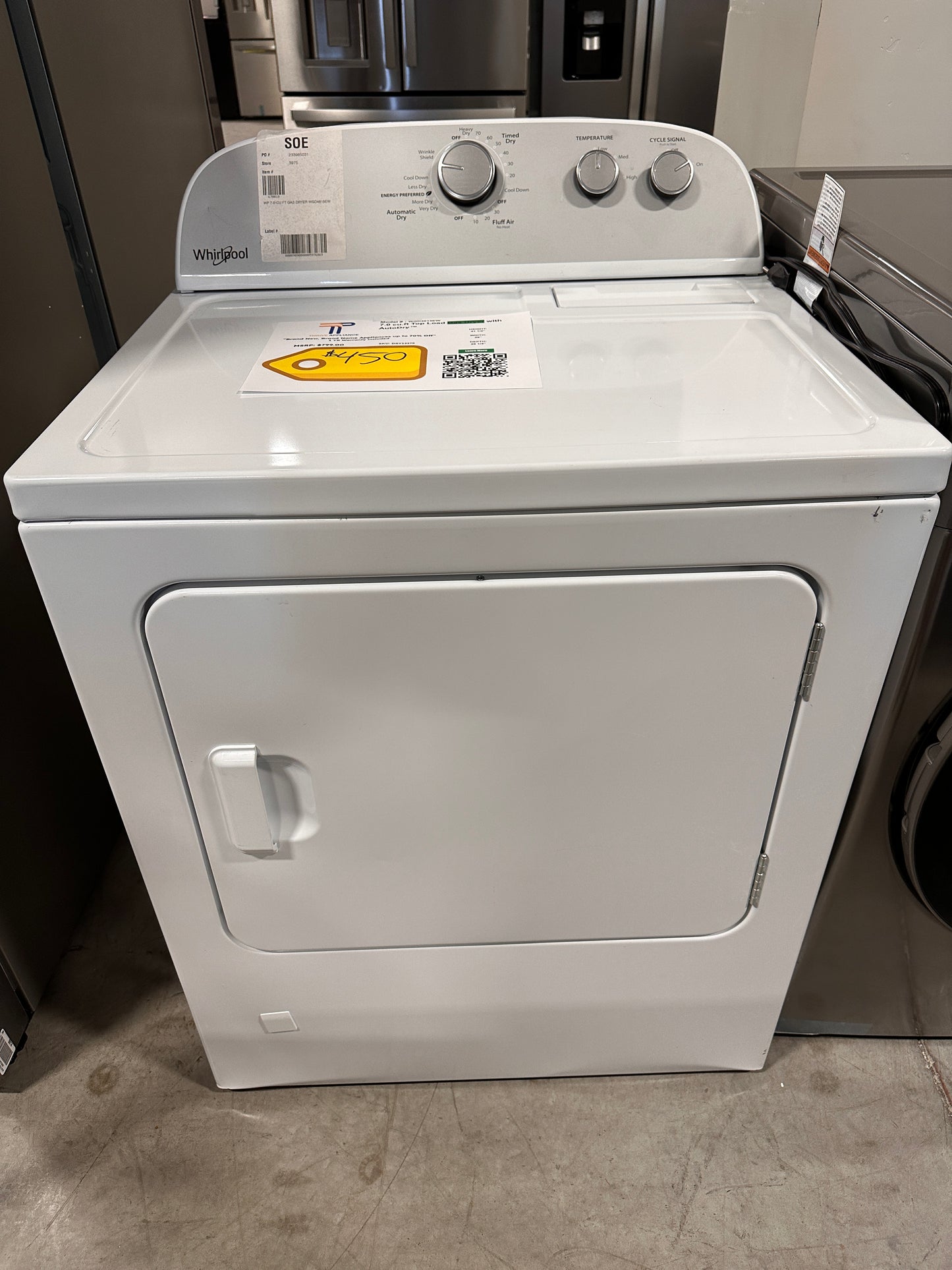 GREAT NEW WHIRLPOOL GAS DRYER Model:WGD4815EW  DRY12278