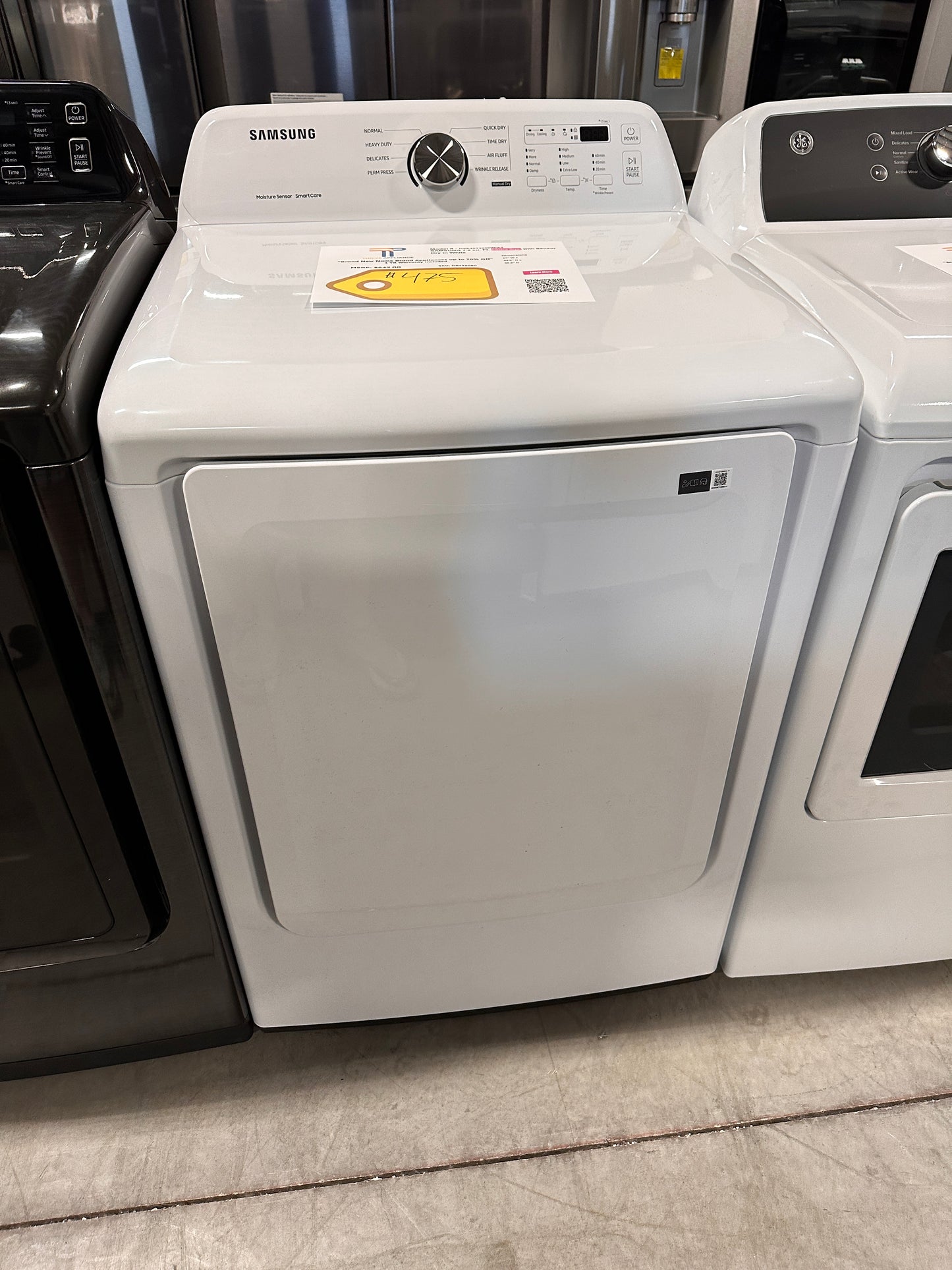 7.2 cu. ft. Electric Dryer with Sensor Dry Samsung  MODEL: DVE45T3200W  DRY13080
