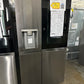NEW LG SIDE BY SIDE REFRIGERATOR WITH CRAFT ICE AND INSTAVIEW MODEL: LRSOS2706S  REF12317S