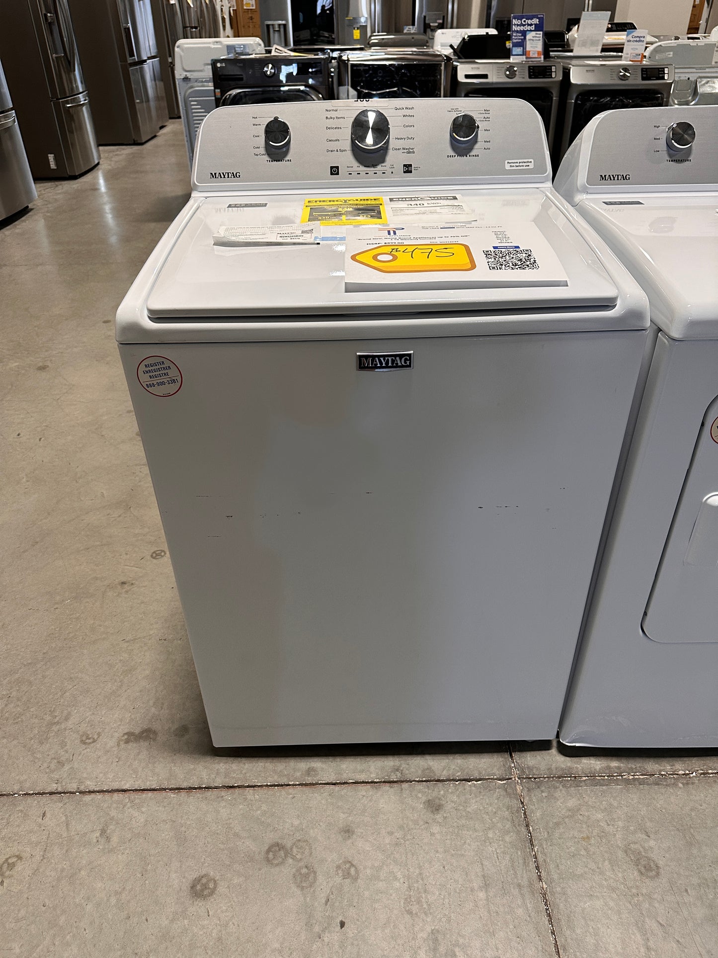 NEW MAYTAG TOP LOAD WASHER WITH DEEP FILL Model:MVW4505MW  WAS13045