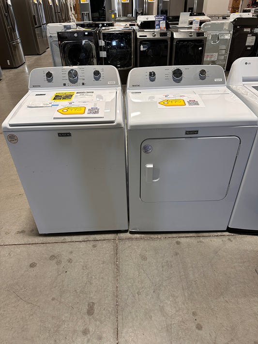 GREAT NEW MAYTAG ELECTRIC DRYER TOP LOAD WASHER LAUNDRY SET DRY12342 WAS13045