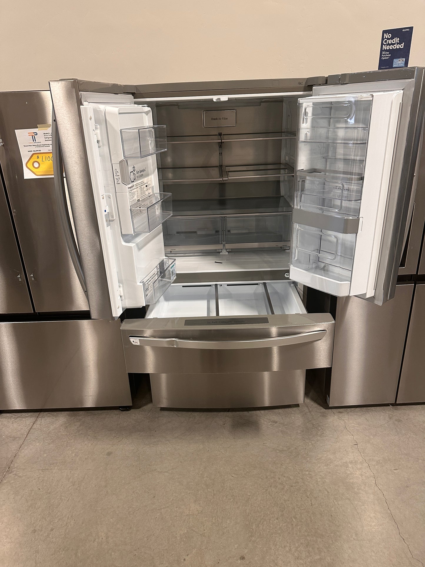 NEW! LG 30 Cu. Ft. Stainless Smart French Door Refrigerator  MODEL: LRMDS3006S  REF13861