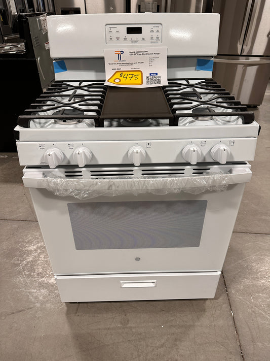GE - 5.0 Cu. Ft. Freestanding Gas Range - White  Model:JGBS66DEKWW  RAG11793
