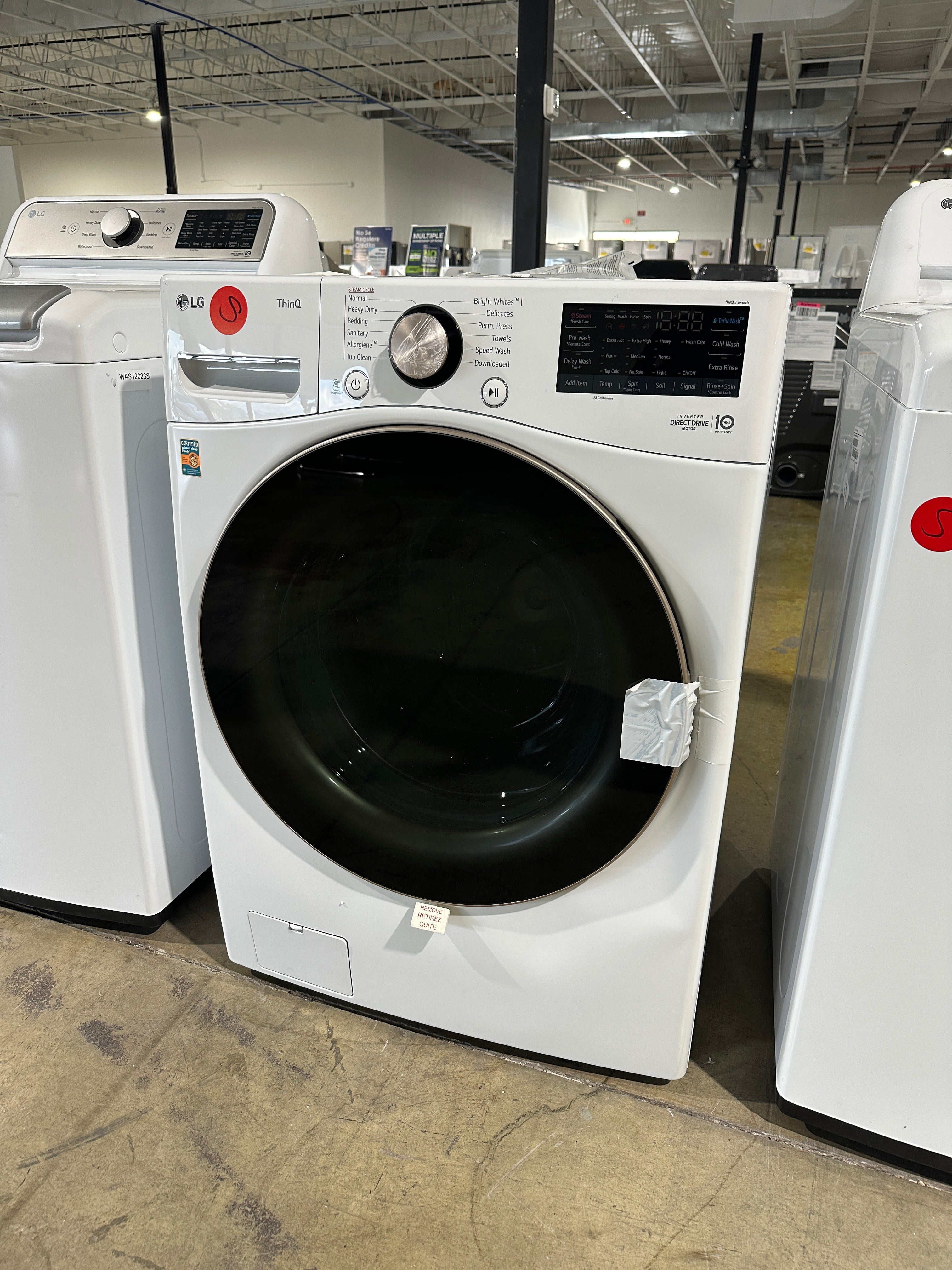 STACKABLE SMART LG WASHER WITH STEAM MODEL: WM4000HWA WAS12024S ...