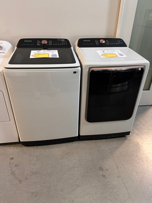 GREAT NEW SAMSUNG TOP LOAD WASHER ELECTRIC DRYER LAUNDRY SET WAS13943 DRY13087