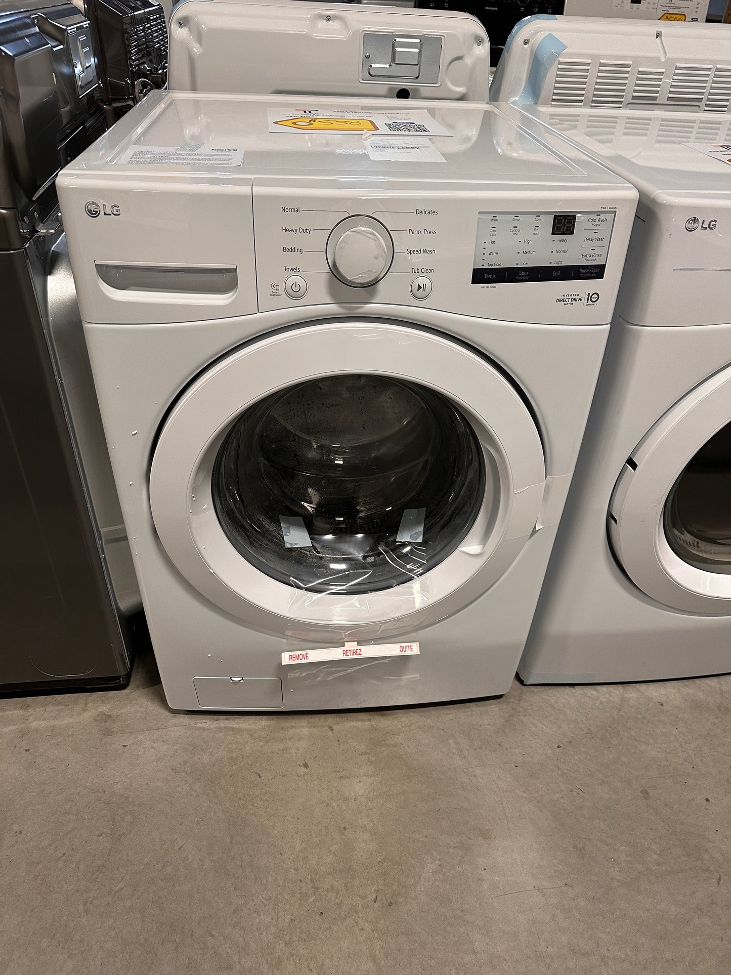 NEW LG STACKABLE FRONT LOADING WASHER Model:WM3400CW  WAS13055