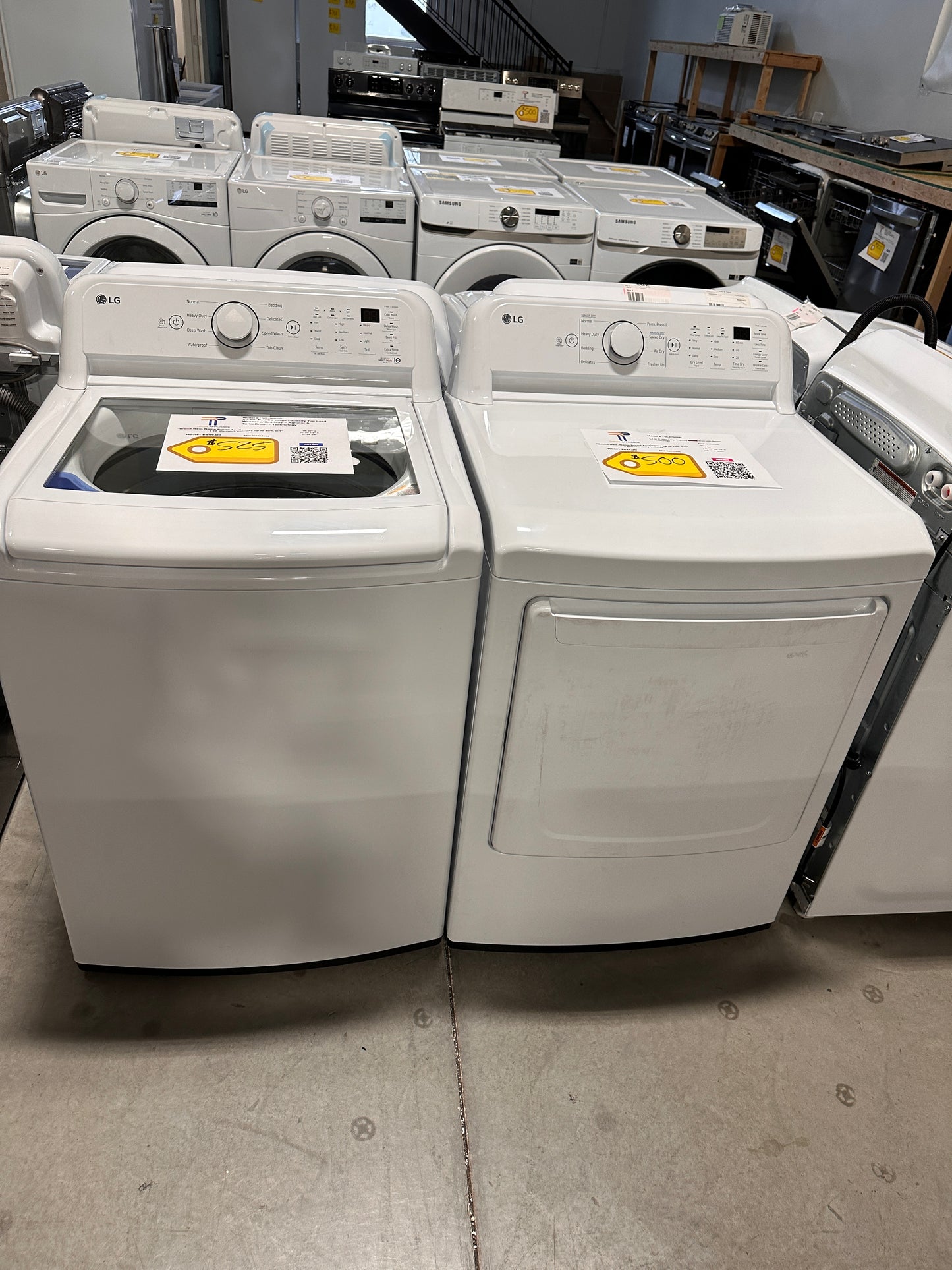 SMART LG TOP LOAD WASHER ELECTRIC DRYER LAUNDRY SET WAS13058 DRY12331