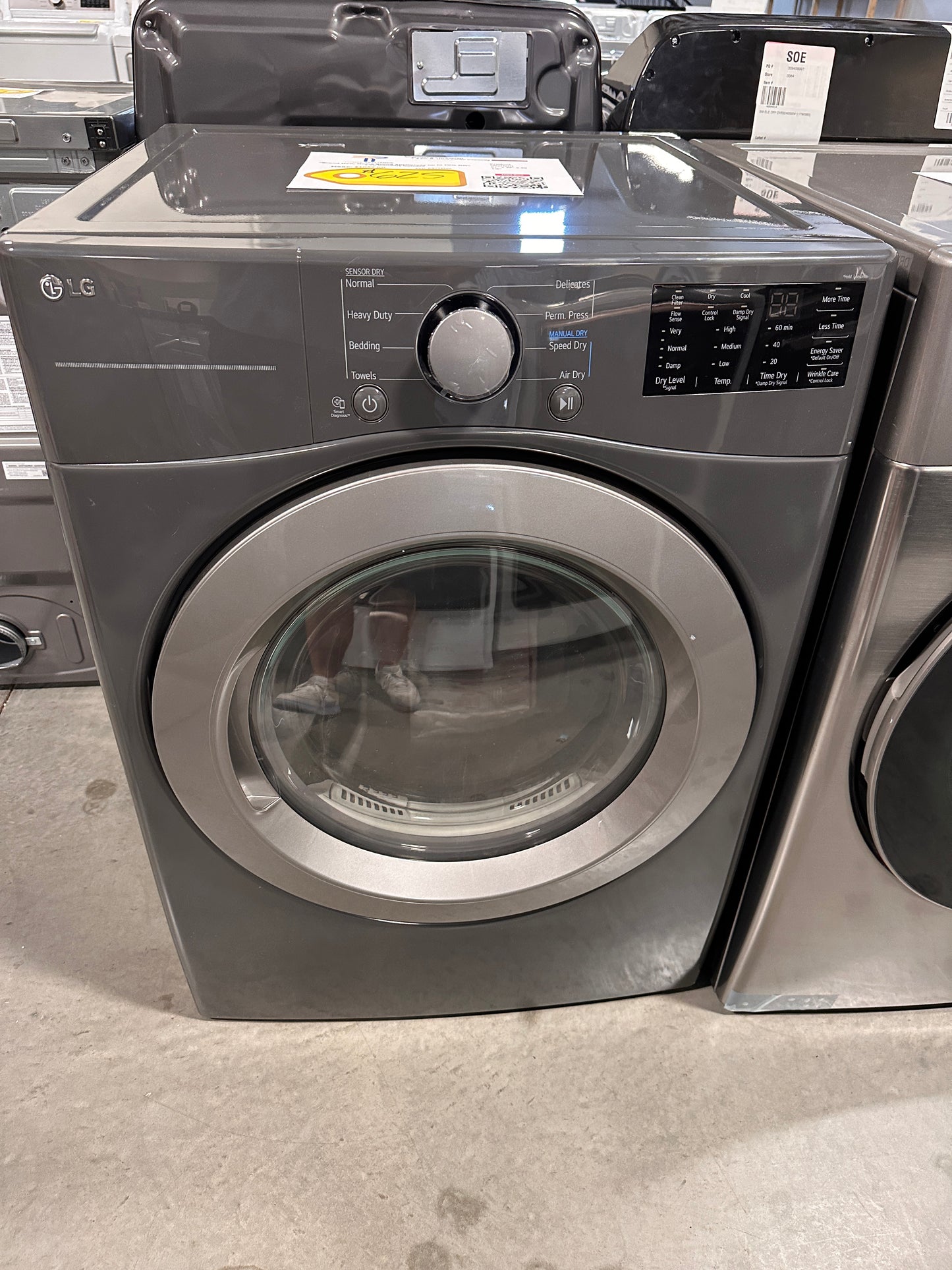 LG - 7.4 Cu. Ft. Smart Electric Dryer with Wrinkle Care - Model:DLE3470M  DRY12360