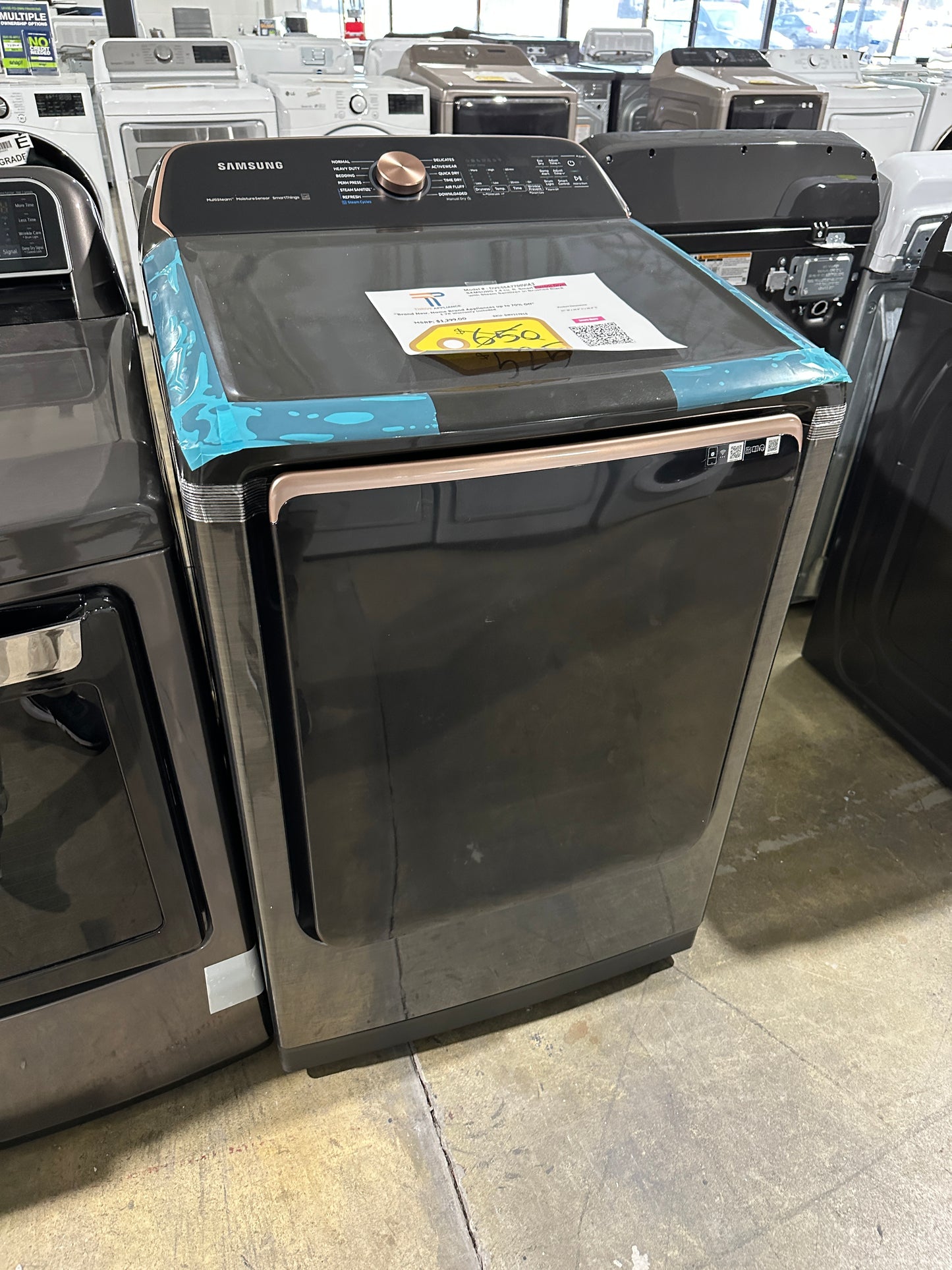 7.4 CU FT SMART ELECTRIC DRYER ON SALE! Model:DVE55A7700V/A3  DRY11781S