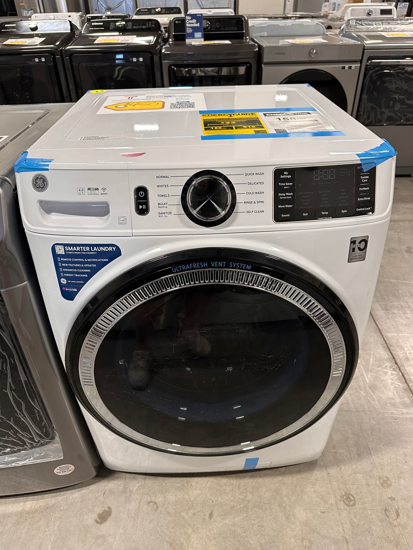 NEW GE STACKABLE SMART FRONT LOAD WASHER Model:GFW550SSNWW  WAS13062