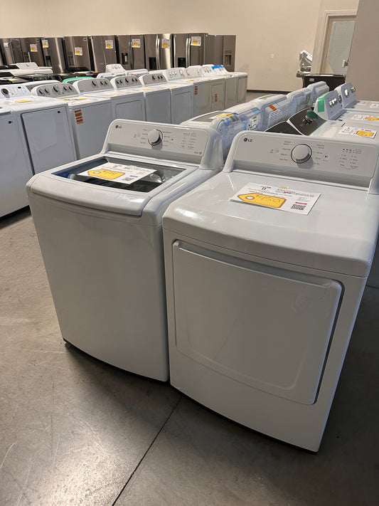 GORGEOUS LG LAUNDRY SET with TOP LOAD WASHER and ELECTRIC DRYER WAS13976 DRY13086