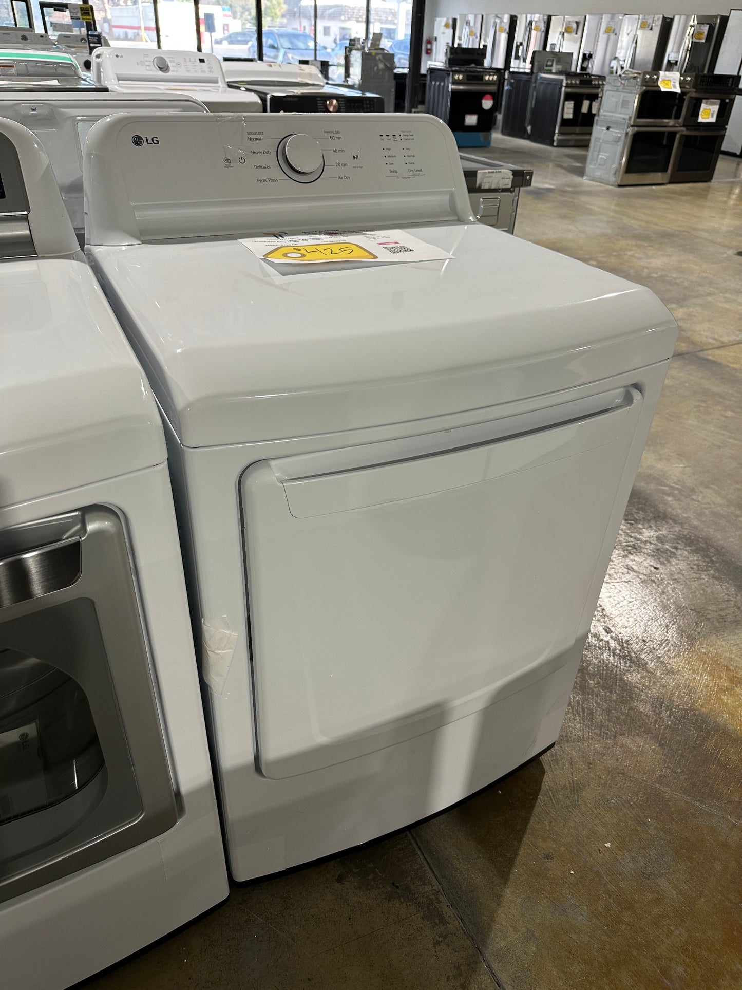 LG - 7.3 Cu. Ft. Smart Electric Dryer with Sensor Dry - White  MODEL: DLE6100W  DRY11875S