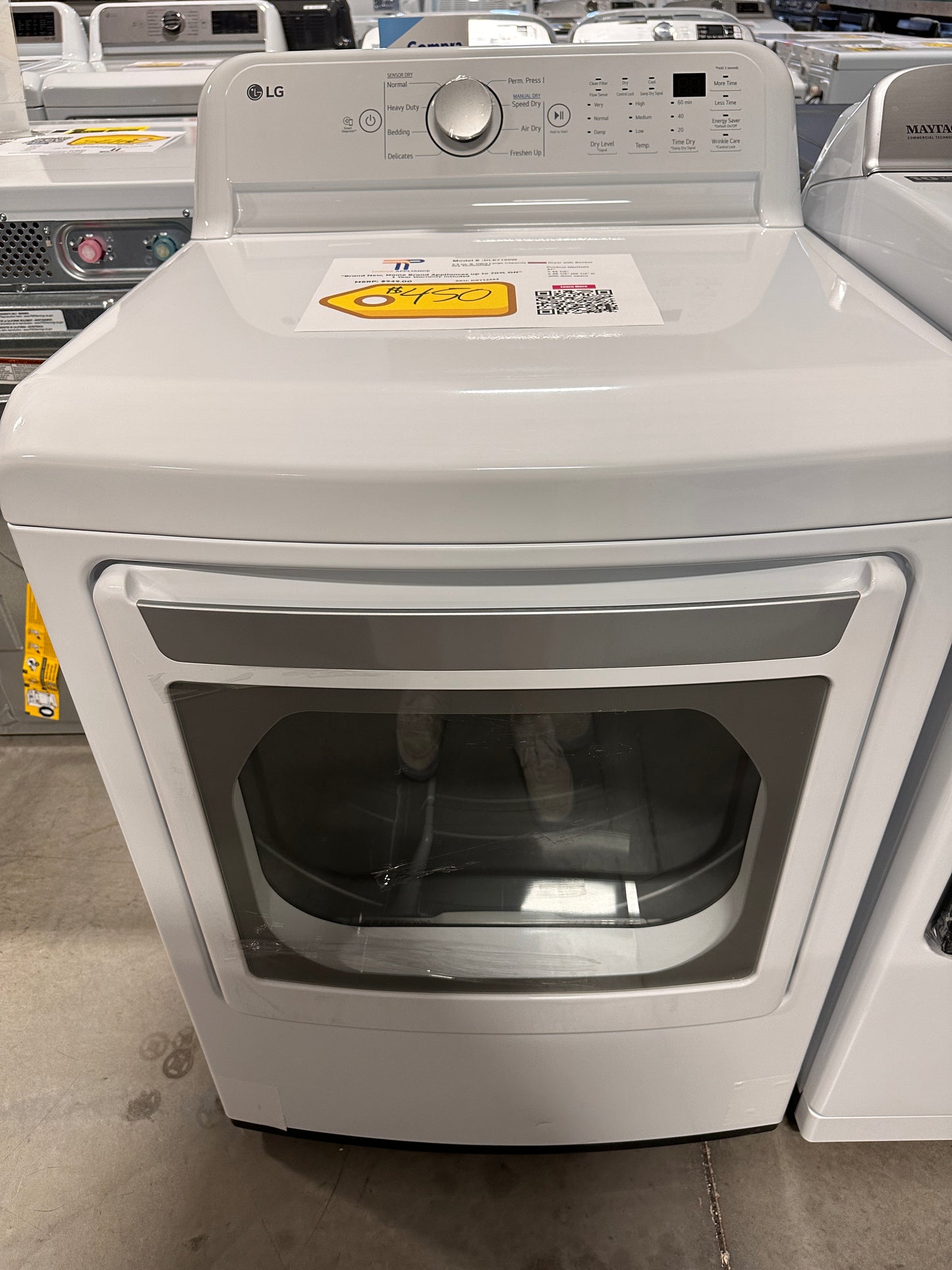 NEW LG SMART ELECTRIC DRYER with SENSOR DRY Model:DLE7150W  DRY12383