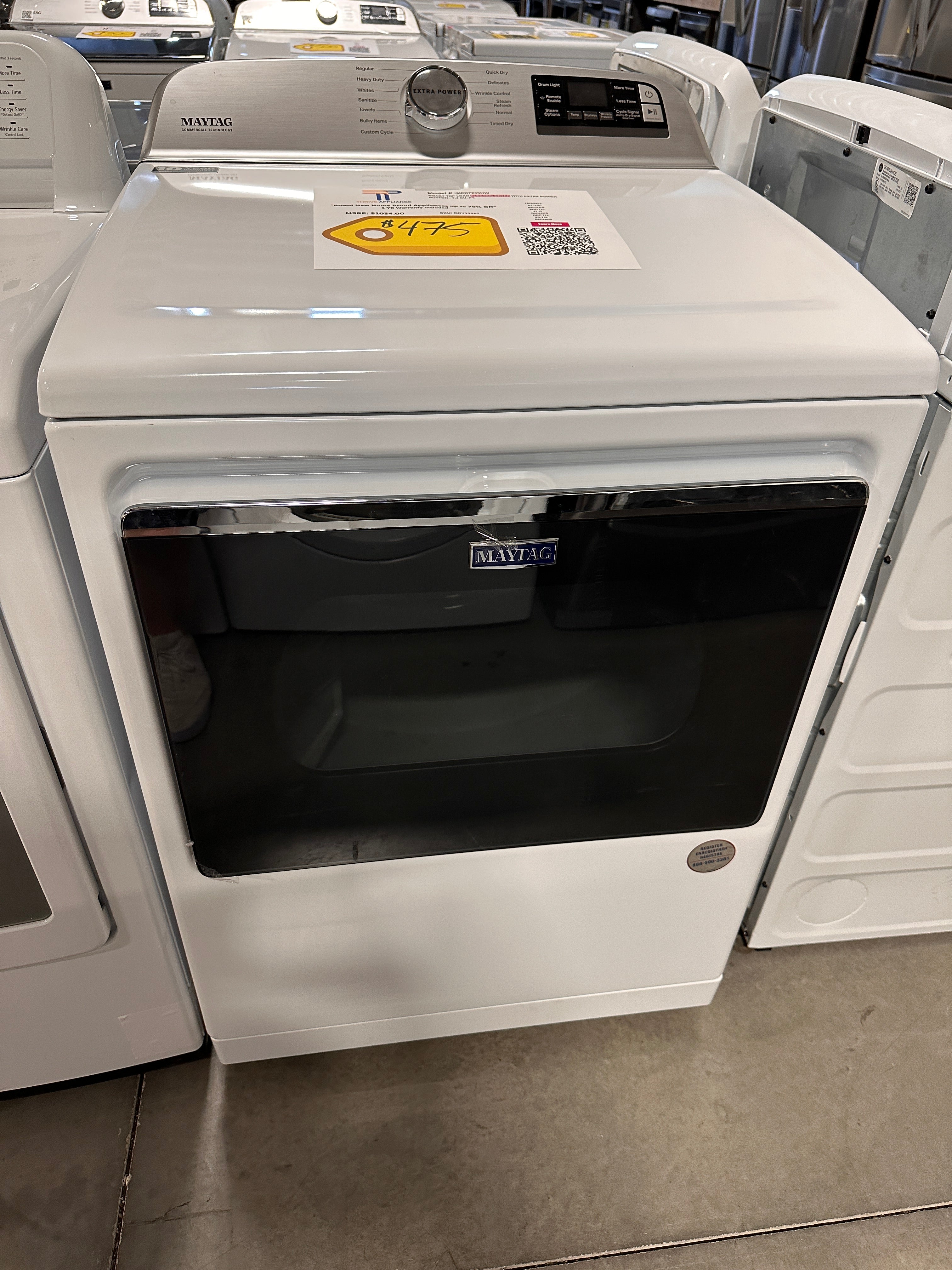 NEW MAYTAG SMART ELECTRIC DRYER Model:MED7230HW DRY12367 – Thrive Appliance