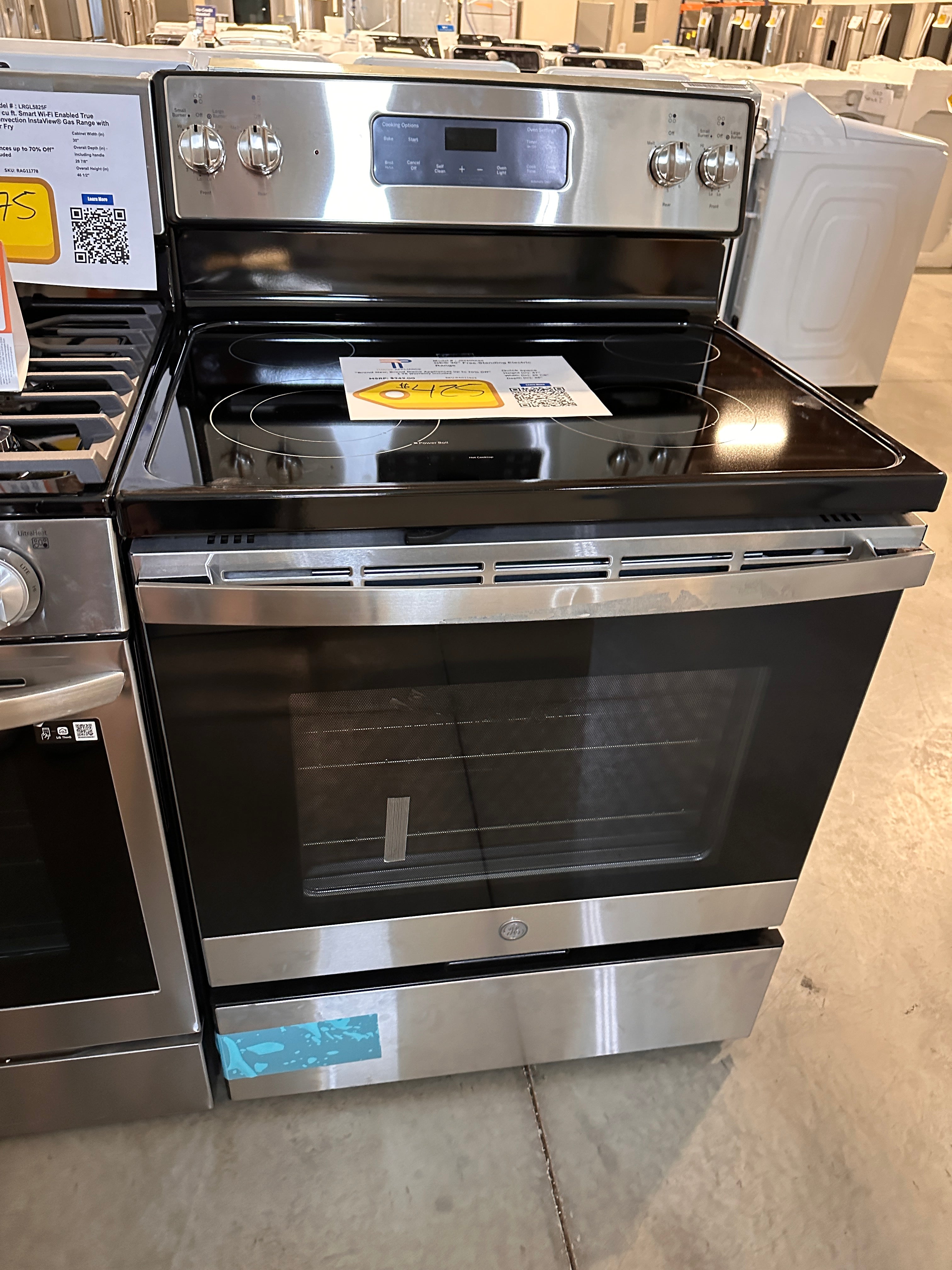 Electric Range with Self-cleaning - Stainless steel Model:JB645RKSS RA ...