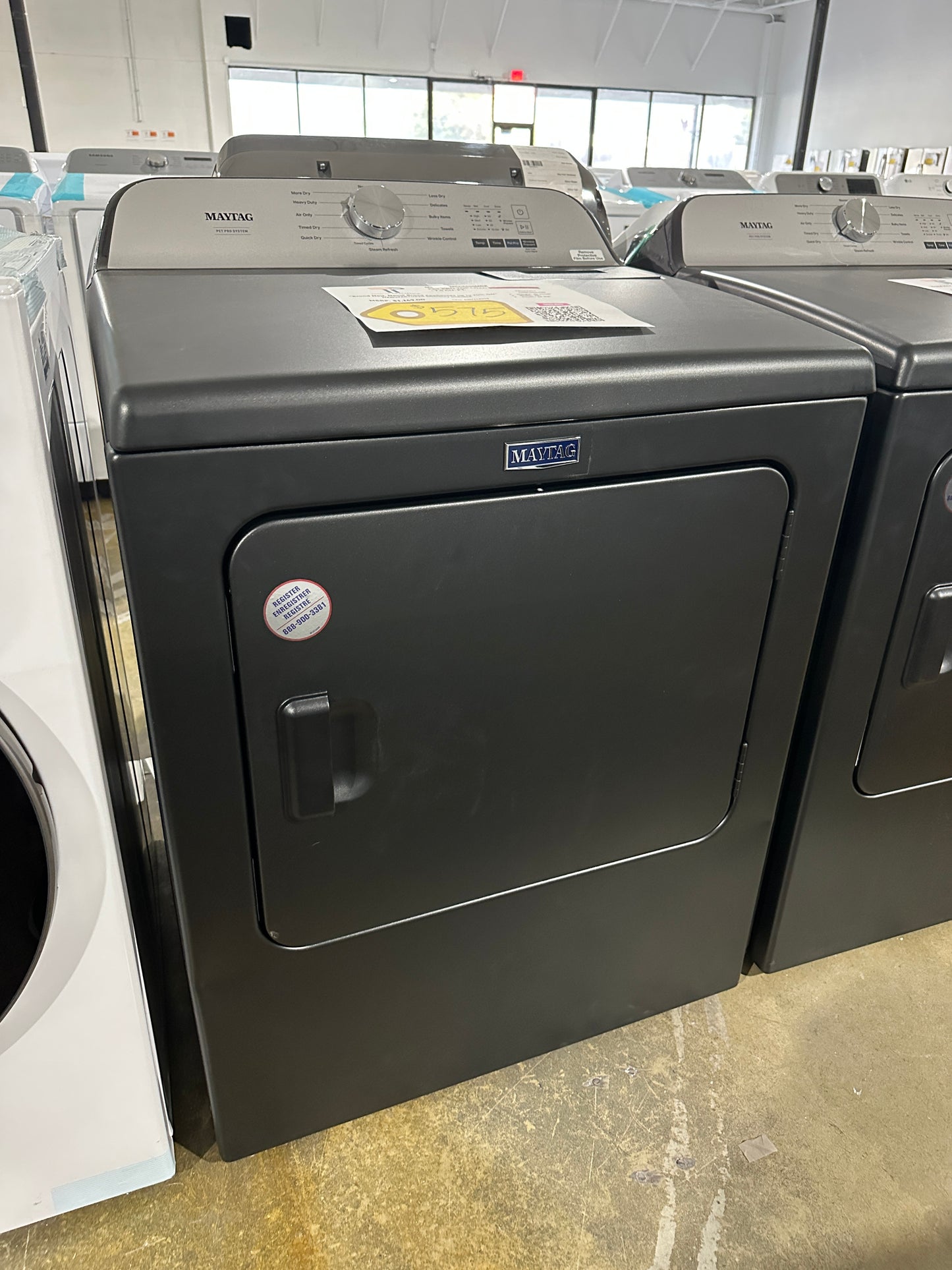 NEW MAYTAG ELECTRIC DRYER WITH PET PRO SYSTEM MODEL: MED6500MBK  DRY11893S