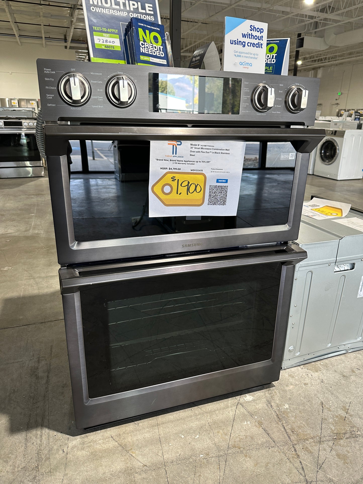 WALL OVEN MICROWAVE COMBO with FLEX DUO - WOV11163S NQ70M7770DG