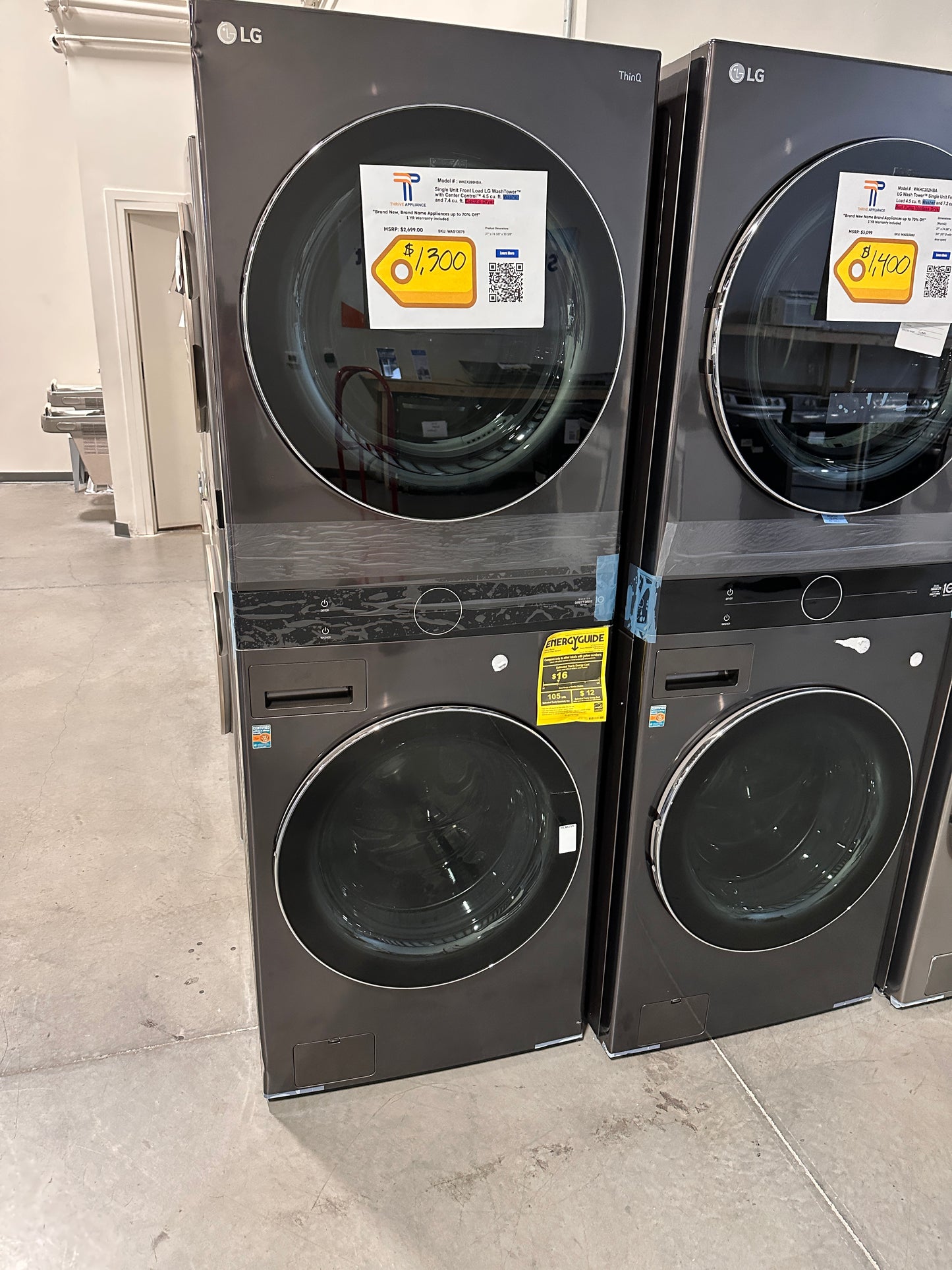 GREAT NEW LG FRONT LOAD WASHER ELECTRIC DRYER WASHTOWER Model:WKEX200HBA  WAS13079