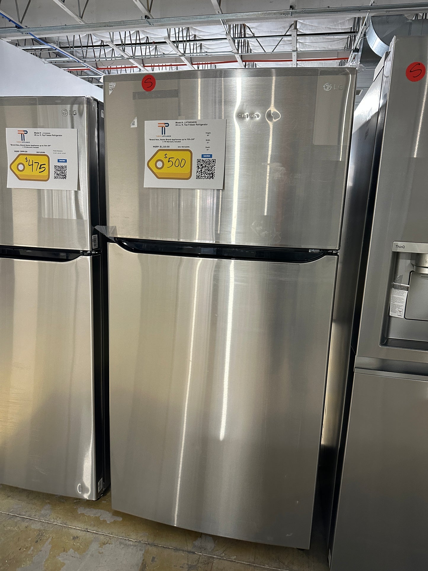 GREAT NEW LG REFRIGERATOR WITH INTERNAL WATER DISPENSER MODEL: LHTNS2403S  REF12329S